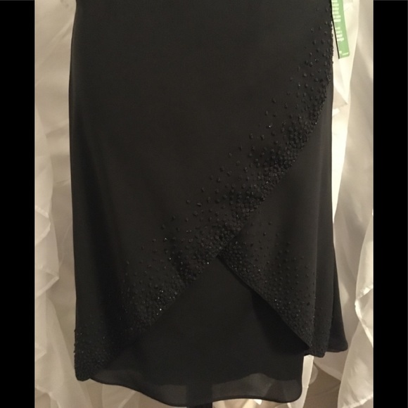 🆕 Onyx Nite, Elegant Little Black Dress, Sz 8 - Picture 4 of 8